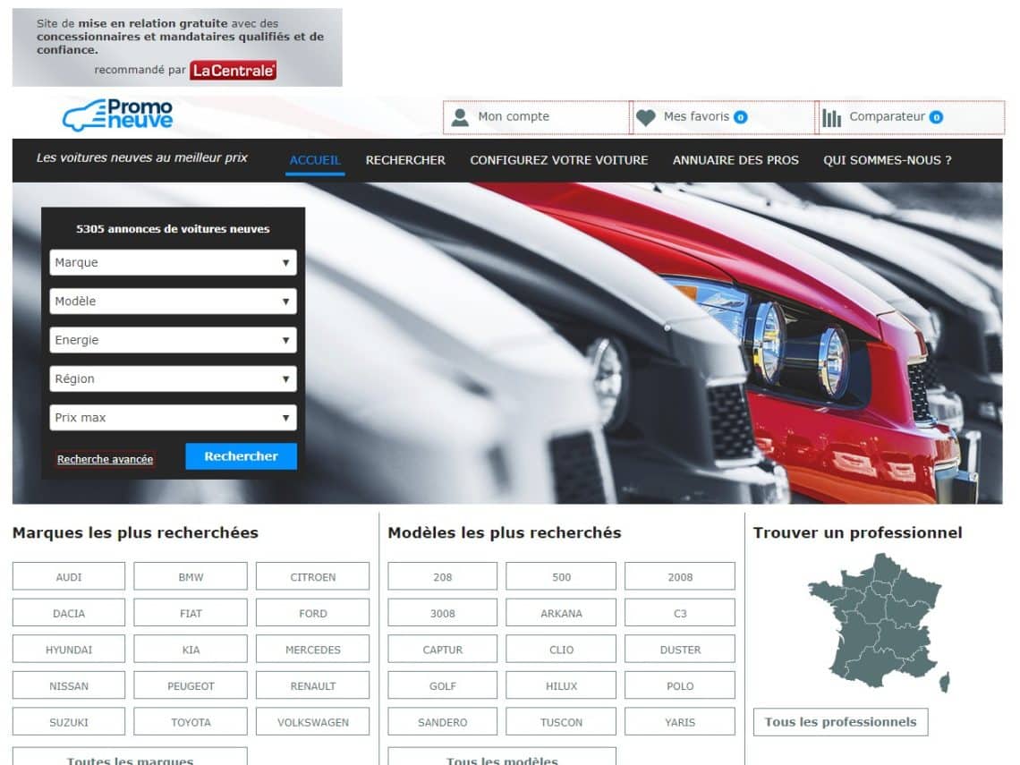 Promo neuve : le site pour trouver les meilleures promotions sur les voitures neuves